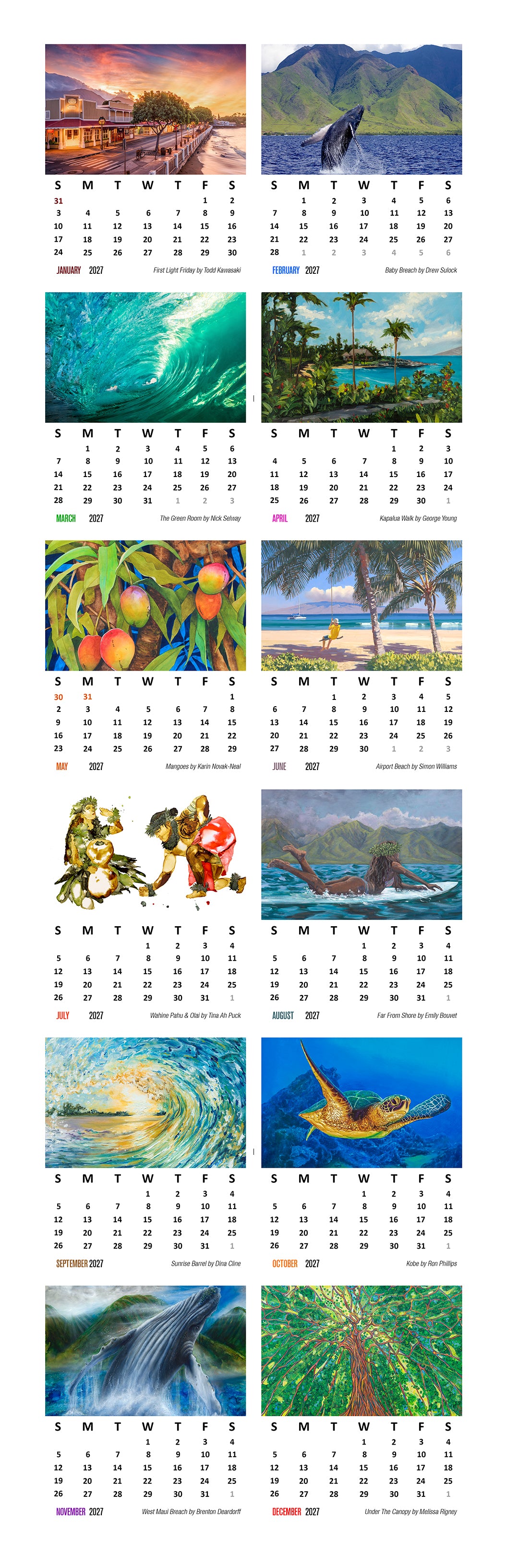 Best Sellers 2027 Table Calendar