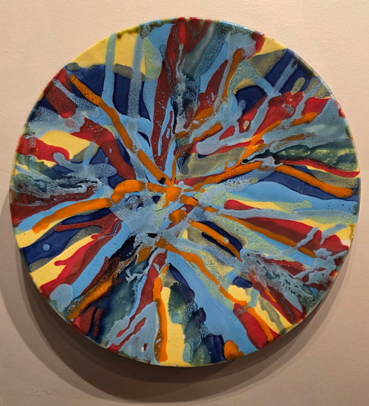 Coral Abstract Ceramic Plate