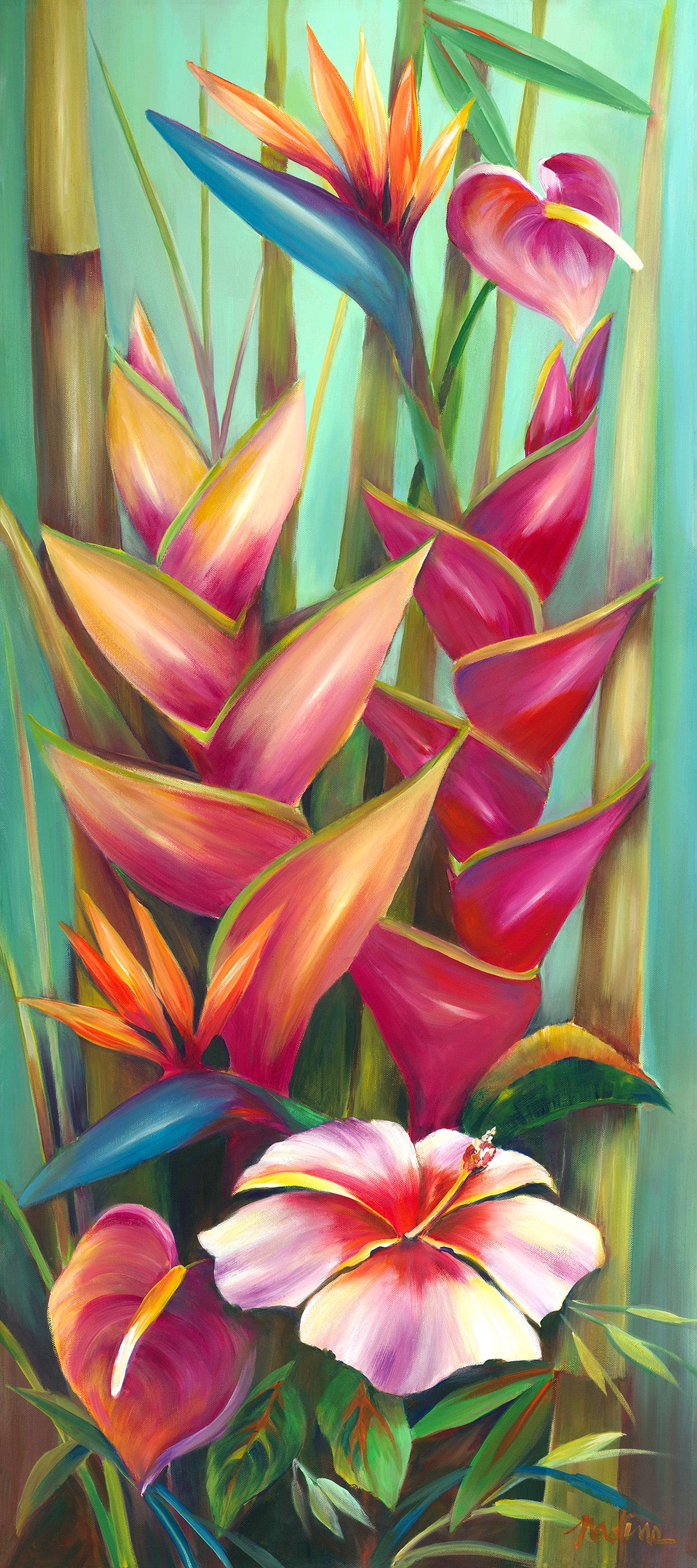 Blue Sky Heliconia Hibiscus