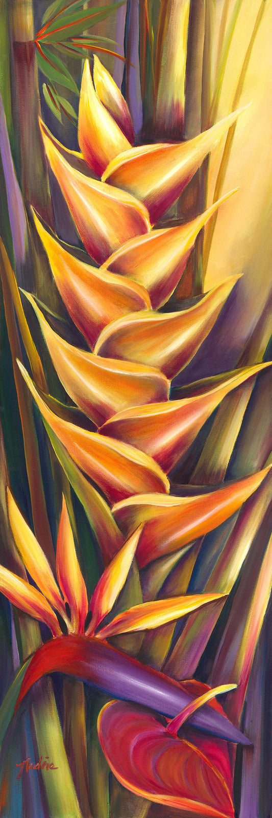 Golden Heliconia Bird
